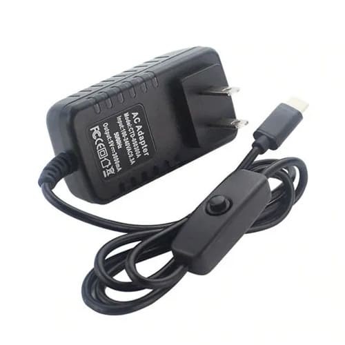 5V 3A Power Supply with on-off switch for Pi 4B (1)