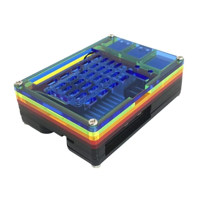 9 Layer Acrylic Case with Fan for Pi 5 (2)