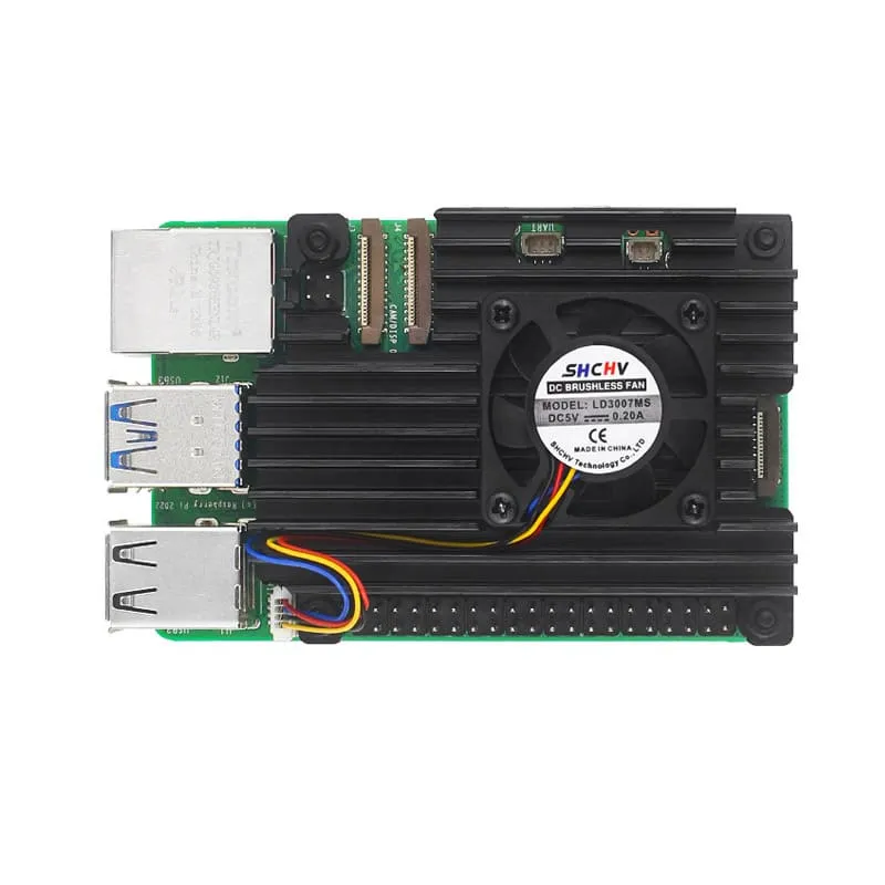 Aluminum Case with Fan for Pi 5 (5)