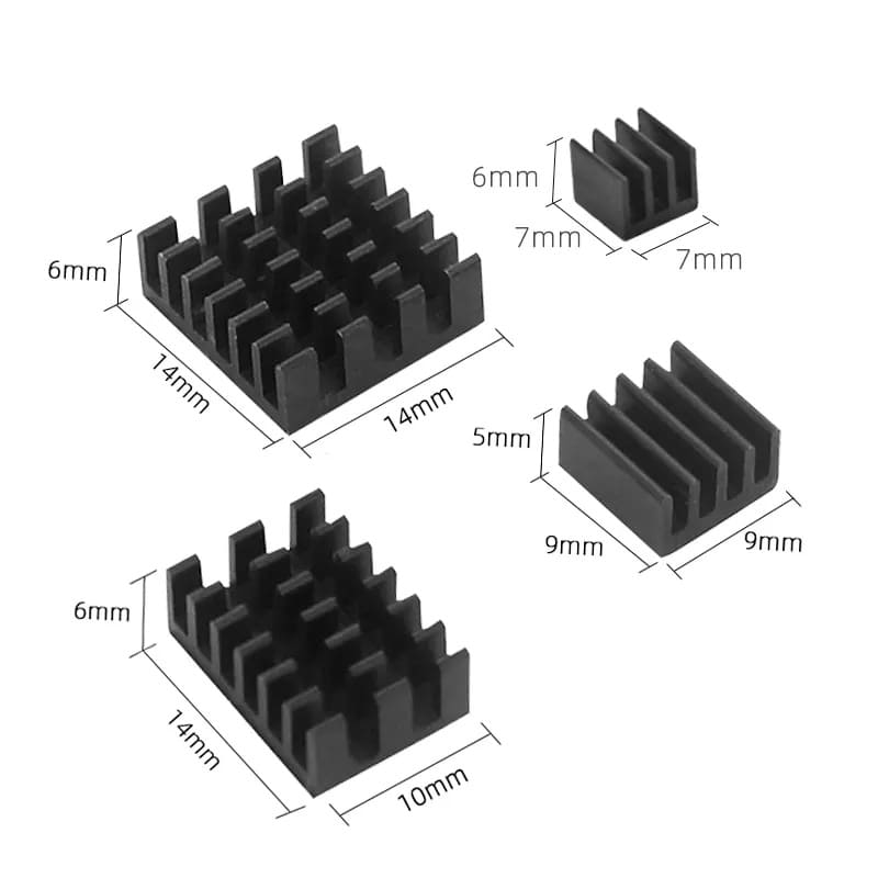 Anodized Aluminum Heatsink for Pi 4 B
