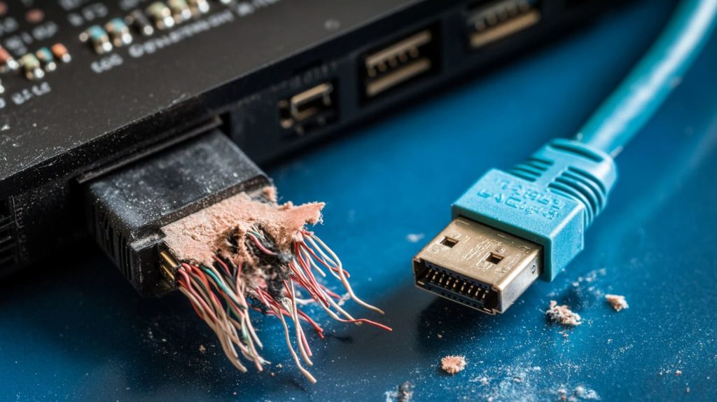 Damaged Ethernet cable causing connection issues-8