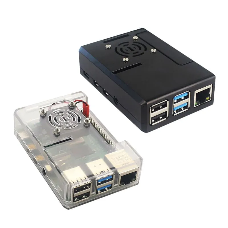 Plastic Raspberry Pi 4B Case with Fan (1)