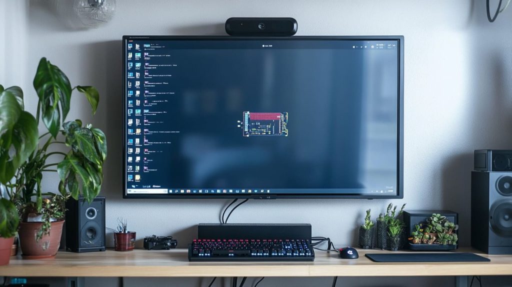 Raspberry Pi setup with TV and accessories-1